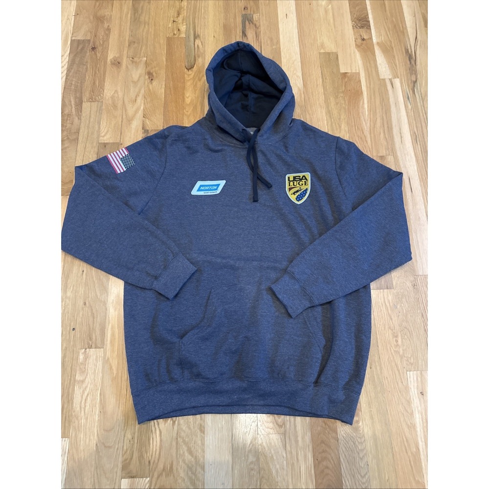 USA Luge Hoodie L Seven Four Union Official Licensed Olympic Team NWOT